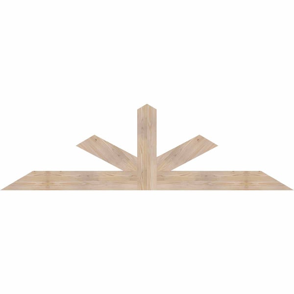Ekena Millwork Saratoga Smooth Timber Gable Bracket, Douglas Fir, 84"W x 24"H x 1 1/2"D x 5 1/2"F, 7/12 Pitch GBW084X24X0206SAR00SDF - main